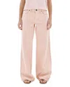 Slvrlake Mica Low Rise Relaxed Wide Leg Jeans In Desert Rose In Pink