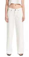 Slvrlake Grace High Waist Organic Cotton Denim Wide Leg Jeans In White
