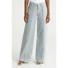 Slvrlake Mica Paneled High Waist Wide Leg Jeans In Ice Reverse