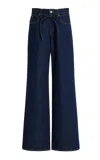 Slvrlake Mica Rigid Low-rise Wide-leg Jeans In Dark Wash
