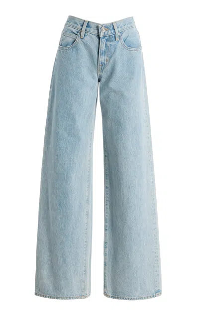 Slvrlake Mica Rigid Low-rise Wide-leg Jeans In Blue