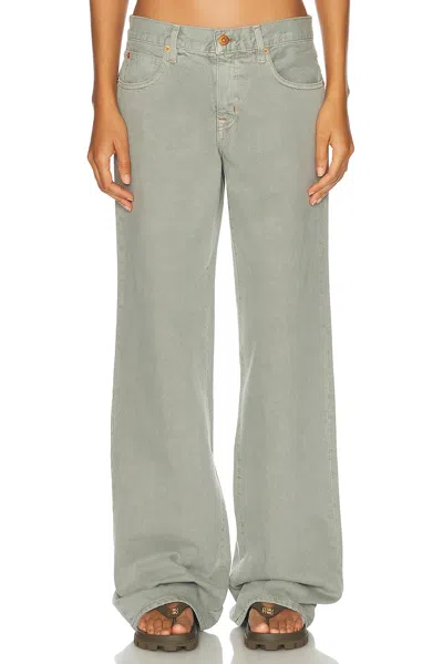 Slvrlake Mica Straight Leg In Forest Green