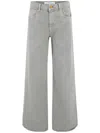 Slvrlake Grace Hem Rigid High-rise Wide-leg Jeans In Green