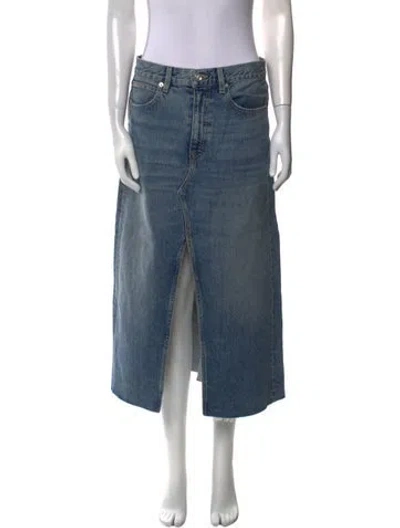 Pre-owned Slvrlake Midi Length Skirt In Blue