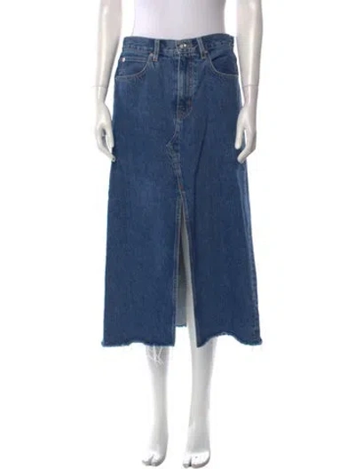 Pre-owned Slvrlake Midi Length Skirt In Blue