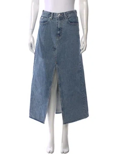 Pre-owned Slvrlake Midi Length Skirt In Blue