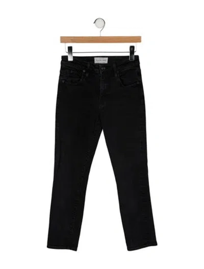 Pre-owned Slvrlake Mid-rise Skinny Leg Jeans In Black