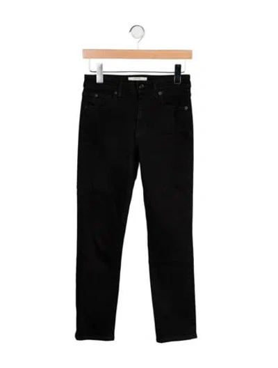 Pre-owned Slvrlake Mid-rise Skinny Leg Jeans In Black