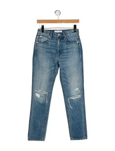 Pre-owned Slvrlake Mid-rise Skinny Leg Jeans In Blue