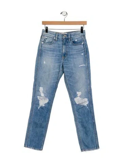 Pre-owned Slvrlake Mid-rise Skinny Leg Jeans In Blue