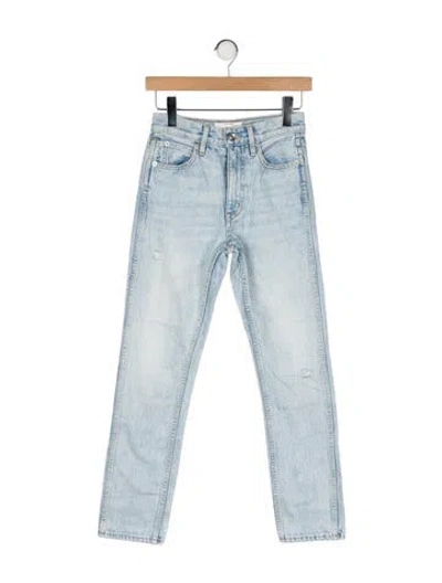Pre-owned Slvrlake Mid-rise Skinny Leg Jeans In Blue