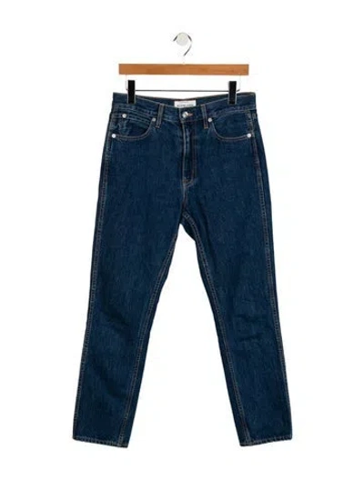 Pre-owned Slvrlake Mid-rise Skinny Leg Jeans In Blue
