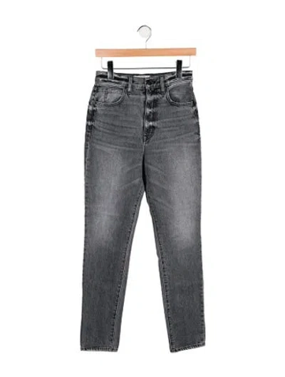 Pre-owned Slvrlake Mid-rise Skinny Leg Jeans In Gray