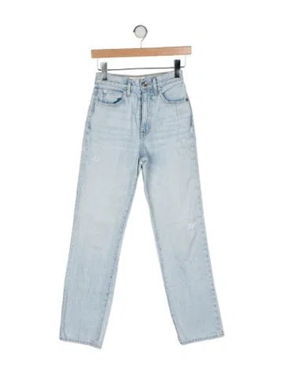 Pre-owned Slvrlake Mid-rise Straight Leg Jeans In Blue