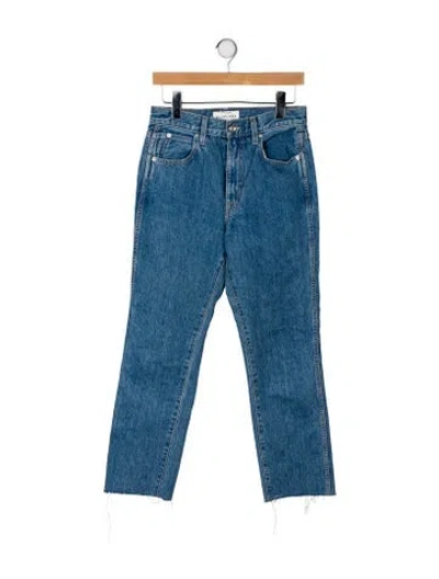 Pre-owned Slvrlake Mid-rise Straight Leg Jeans In Blue