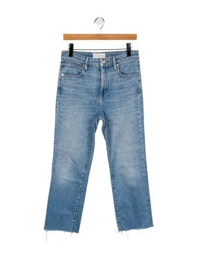 Pre-owned Slvrlake Mid-rise Straight Leg Jeans In Blue