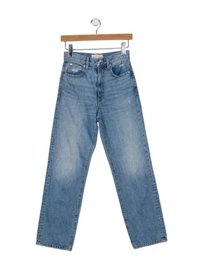 Pre-owned Slvrlake Mid-rise Straight Leg Jeans In Blue