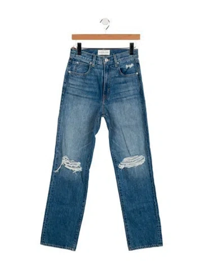 Pre-owned Slvrlake Mid-rise Straight Leg Jeans In Blue