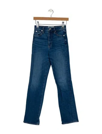 Pre-owned Slvrlake Mid-rise Straight Leg Jeans In Blue