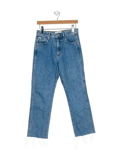 Pre-owned Slvrlake Mid-rise Straight Leg Jeans In Blue