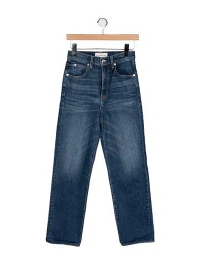 Pre-owned Slvrlake Mid-rise Straight Leg Jeans In Blue