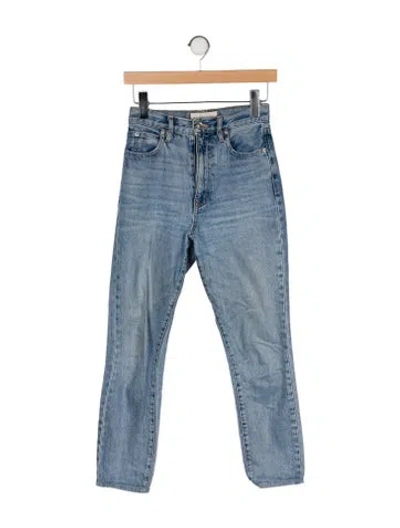 Pre-owned Slvrlake Mid-rise Straight Leg Jeans In Blue