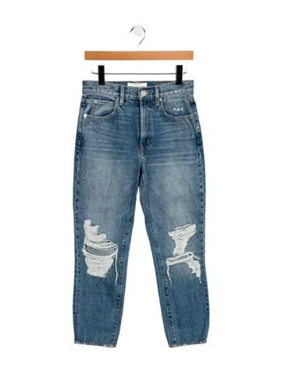 Pre-owned Slvrlake Mid-rise Straight Leg Jeans In Blue
