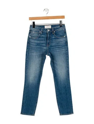 Pre-owned Slvrlake Mid-rise Straight Leg Jeans In Blue