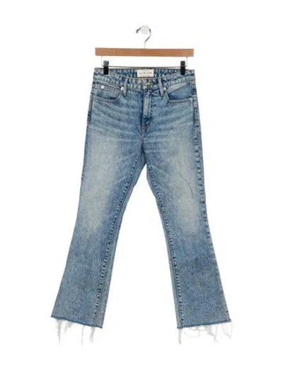 Pre-owned Slvrlake Mid-rise Straight Leg Jeans In Blue
