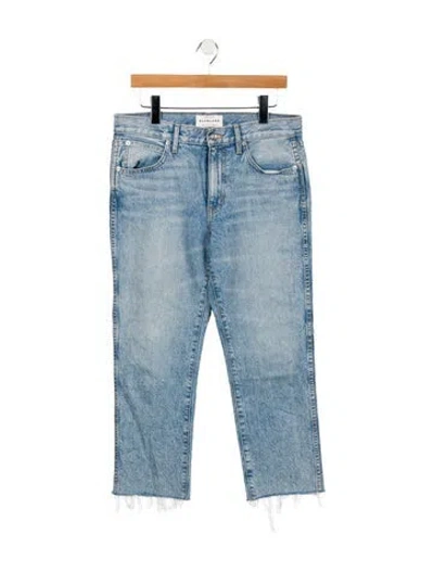Pre-owned Slvrlake Mid-rise Straight Leg Jeans In Blue