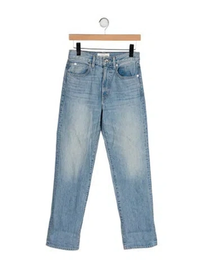 Pre-owned Slvrlake Mid-rise Straight Leg Jeans In Blue