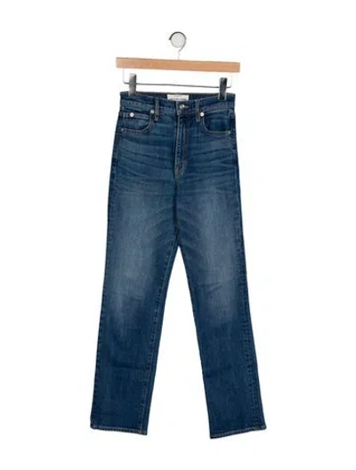 Pre-owned Slvrlake Mid-rise Straight Leg Jeans In Blue