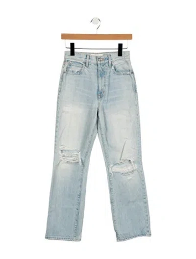 Pre-owned Slvrlake Mid-rise Straight Leg Jeans In Blue