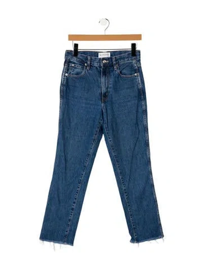 Pre-owned Slvrlake Mid-rise Straight Leg Jeans In Blue