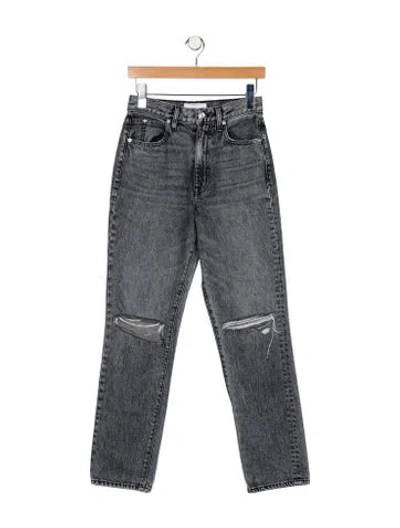 Pre-owned Slvrlake Mid-rise Straight Leg Jeans In Blue
