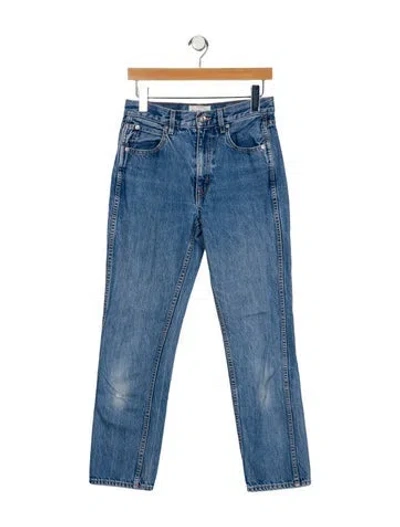 Pre-owned Slvrlake Mid-rise Straight Leg Jeans In Blue