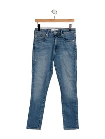 Pre-owned Slvrlake Mid-rise Straight Leg Jeans In Blue