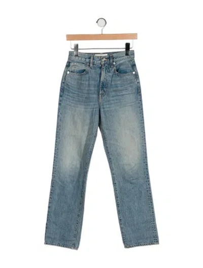 Pre-owned Slvrlake Mid-rise Straight Leg Jeans In Blue