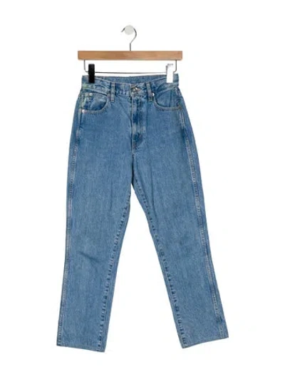 Pre-owned Slvrlake Mid-rise Straight Leg Jeans In Blue