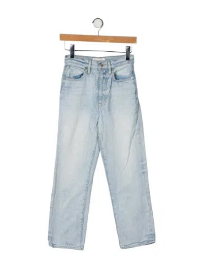 Pre-owned Slvrlake Mid-rise Straight Leg Jeans In Blue