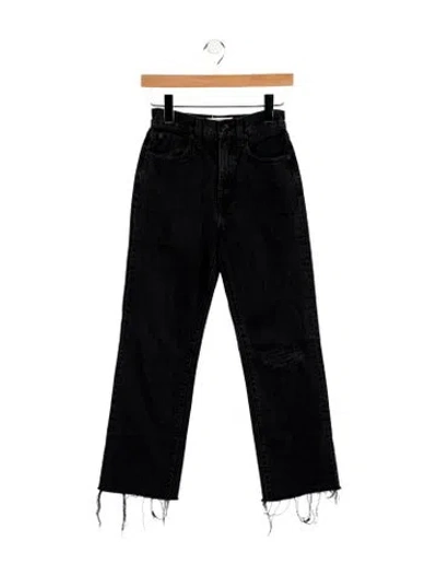Pre-owned Slvrlake Mid-rise Straight Leg Jeans In Blue