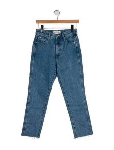 Pre-owned Slvrlake Mid-rise Straight Leg Jeans In Blue