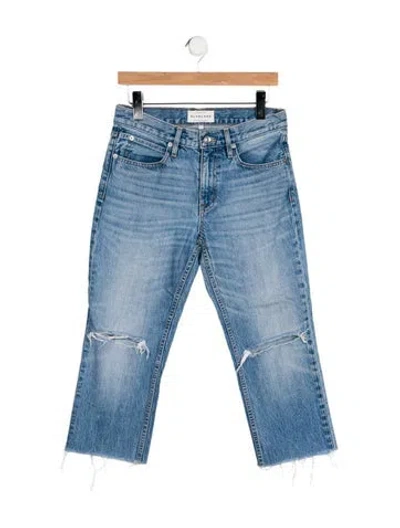 Pre-owned Slvrlake Mid-rise Straight Leg Jeans In Blue