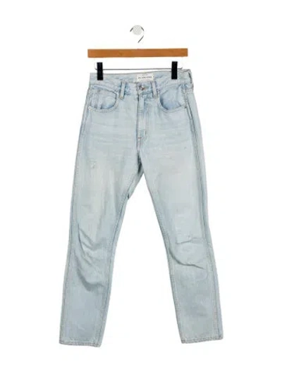 Pre-owned Slvrlake Mid-rise Straight Leg Jeans In Blue
