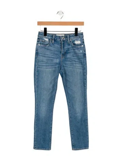 Pre-owned Slvrlake Mid-rise Straight Leg Jeans In Blue