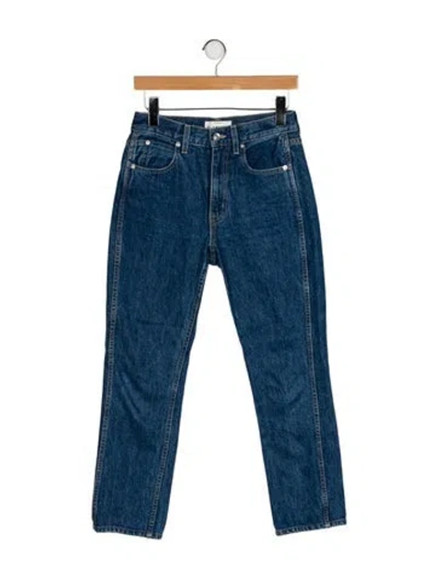 Pre-owned Slvrlake Mid-rise Straight Leg Jeans In Blue