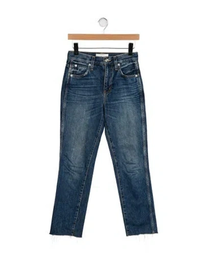 Pre-owned Slvrlake Mid-rise Straight Leg Jeans In Blue