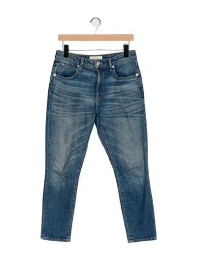 Pre-owned Slvrlake Mid-rise Straight Leg Jeans In Blue
