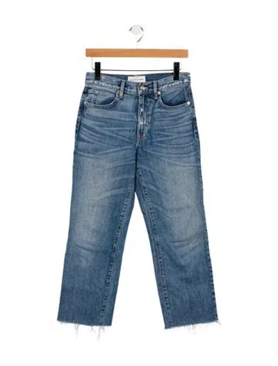 Pre-owned Slvrlake Mid-rise Straight Leg Jeans In Blue