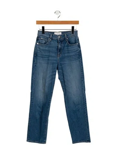 Pre-owned Slvrlake Mid-rise Straight Leg Jeans In Blue